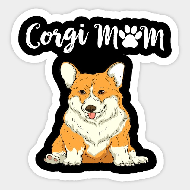 Corgi Mom (264) Sticker by Drakes